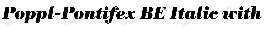 Poppl-Pontifex BE Italic with Oldstyle Figures字体转换